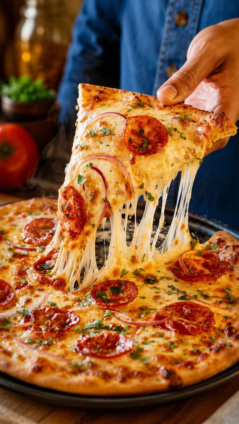 Fresh Pizza Slice Pull